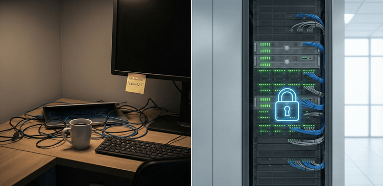 We see it often with growing businesses in Thailand: you start small, doing whatever it takes to get the job done. You use the free Wi-Fi router from your ISP, share a single password across the team on a sticky note, and hope your hard drives don't fail....